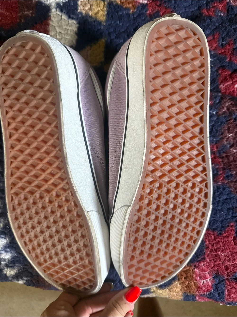Vans Old Skool Velcro Sneakers in Lavender with White Stripe